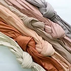 Plain Cotton Hijab High-quality Jersey Scarf Plain Head Scarves Wholesale Cotton Jersey Scarves Muslim Hijab Shawl