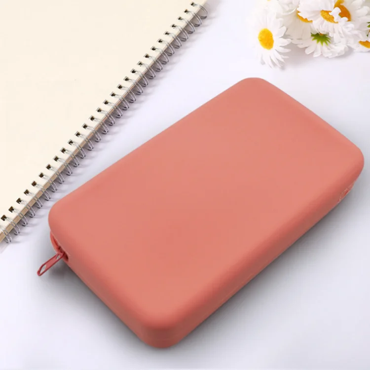 High Quality Leather Pencil Bag Colorful Durable Pen Box Triangle Pencil Case