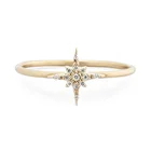 Sterling Silver Silver Cheap 925 Sterling Silver Jewelry Gold Fashion Starburst Diamond Ring Stackable