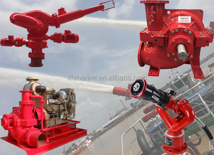 Marine Fire Fighting System Fire Water Monitor Fire Pump With Control