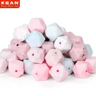 Beads Factory Soft Silicone Teething Beads Heaxagon Bead Wholesale