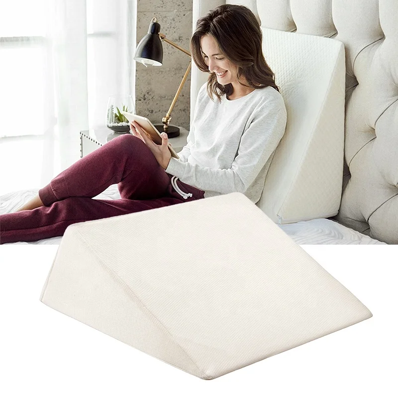 Pillow Cushion Wedge Memory Sponge Acid Reflux Triangle Foam Bed Back Elevation 