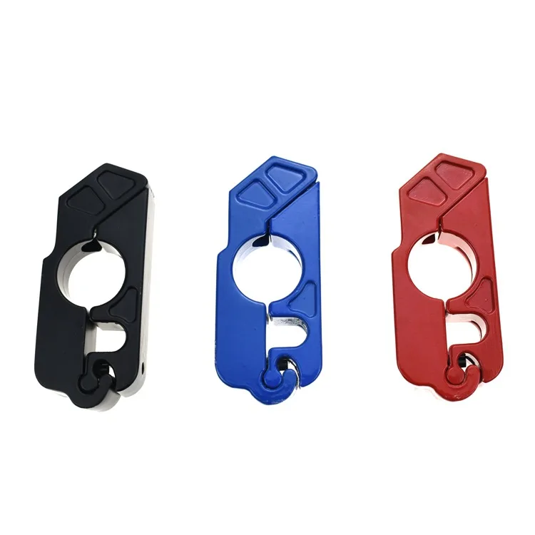 Durable Blue Aluminum Alloy Motorcycle Brake Lock Anti-Theft Heavy Duty Security Device 390g for Motocross Mopeds Scooters ATVs