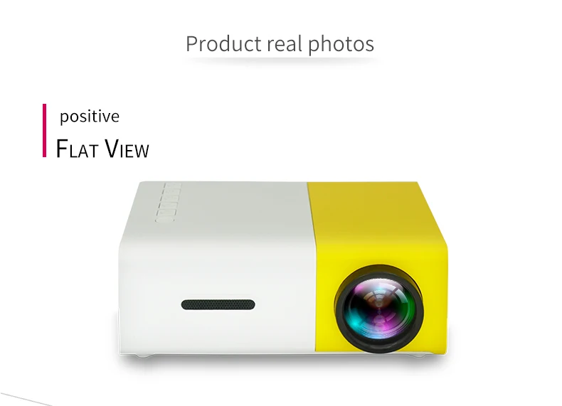Wholesale Prices Outlet Hot Network Yellow / Black YG 300 LED Portable 500LM 3.5mm 320x240 Mini Projector Home Media Play
