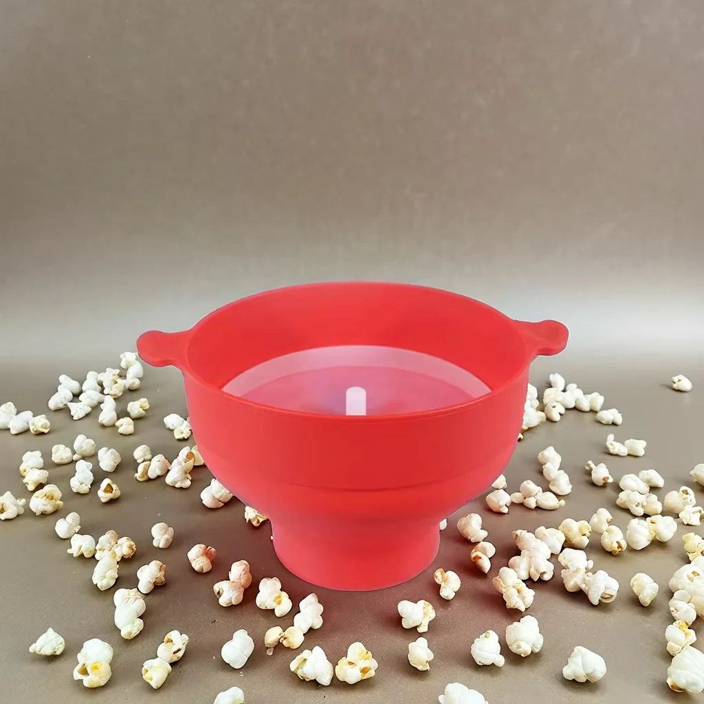 Kitchen Utensils Silicone Popcorn Bowl Large Capacity Portable Storage for Easy Cleaning factory