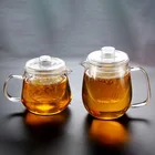 Coffee 650ml Heat Resistant High Borosilicate Coffee Jug Cold/Hot Water Pitcher Small Glass Teapot Wholesale