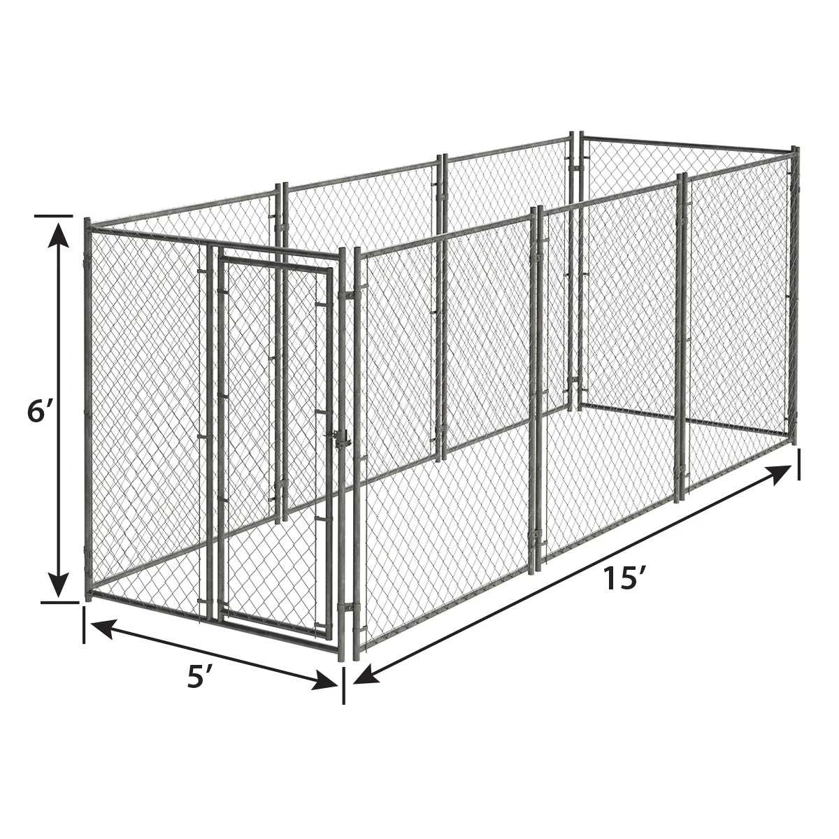 extra large chain link dog kennel