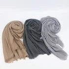 Scarfs Long Women Solid Color Scarfs Large Long Lightweight Fringed Headscarf Linen Sheer Shawl Wrap