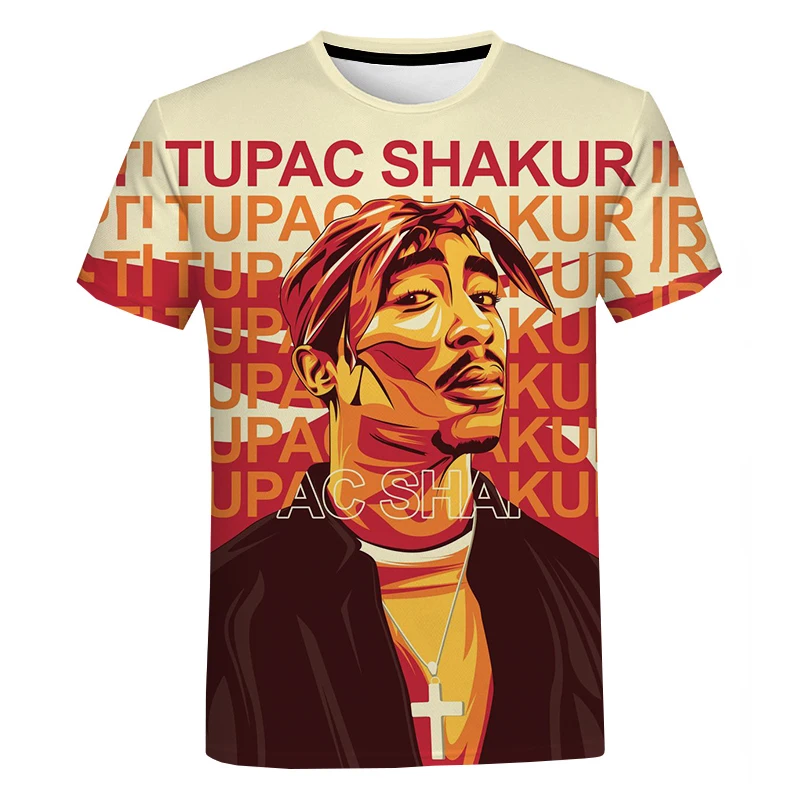 newest rapper 2pac t shirt men tupac men 3d printed graphic tee