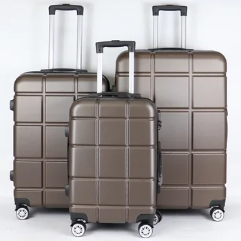 New style factory price exquisite appearance 3pcs ABS luggage voyage light weight aluminum frame Hard Shell Trolley