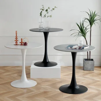 Dining Table And Chair Metal Nordic Modern Luxury Dinning Room Furniture New Household Set Round Wood Tulip Marble Dining Tables