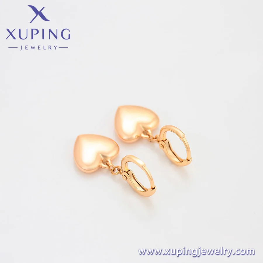 X000780668 xuping jewelry fashion elegant simple 18K gold color love earring Women heart earrings wholesale bulk