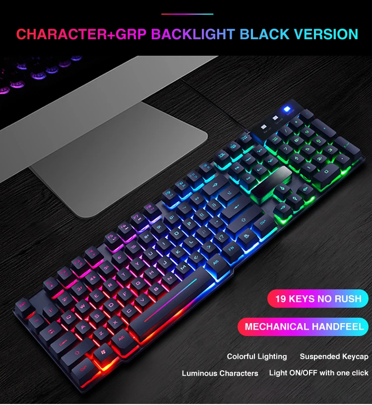 104 Keys Glowing Universal Low Price Teclado Geimer Rgb Clavier De