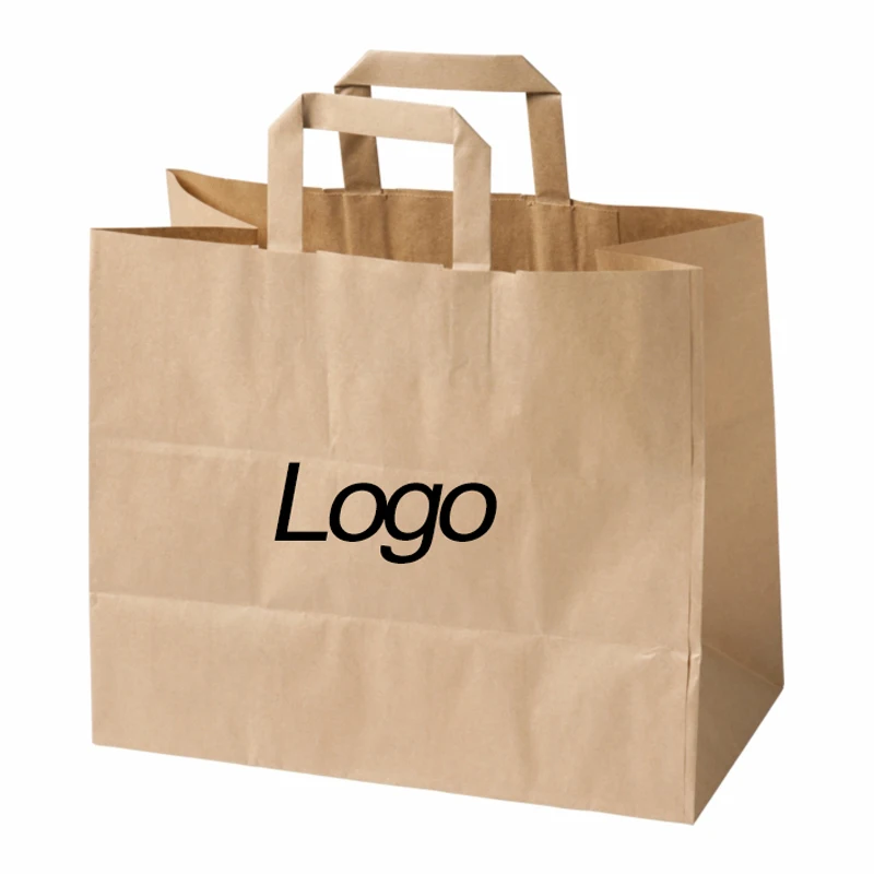 Wholesale food package bag kraft paper bag 31x25x12 for food takeaway