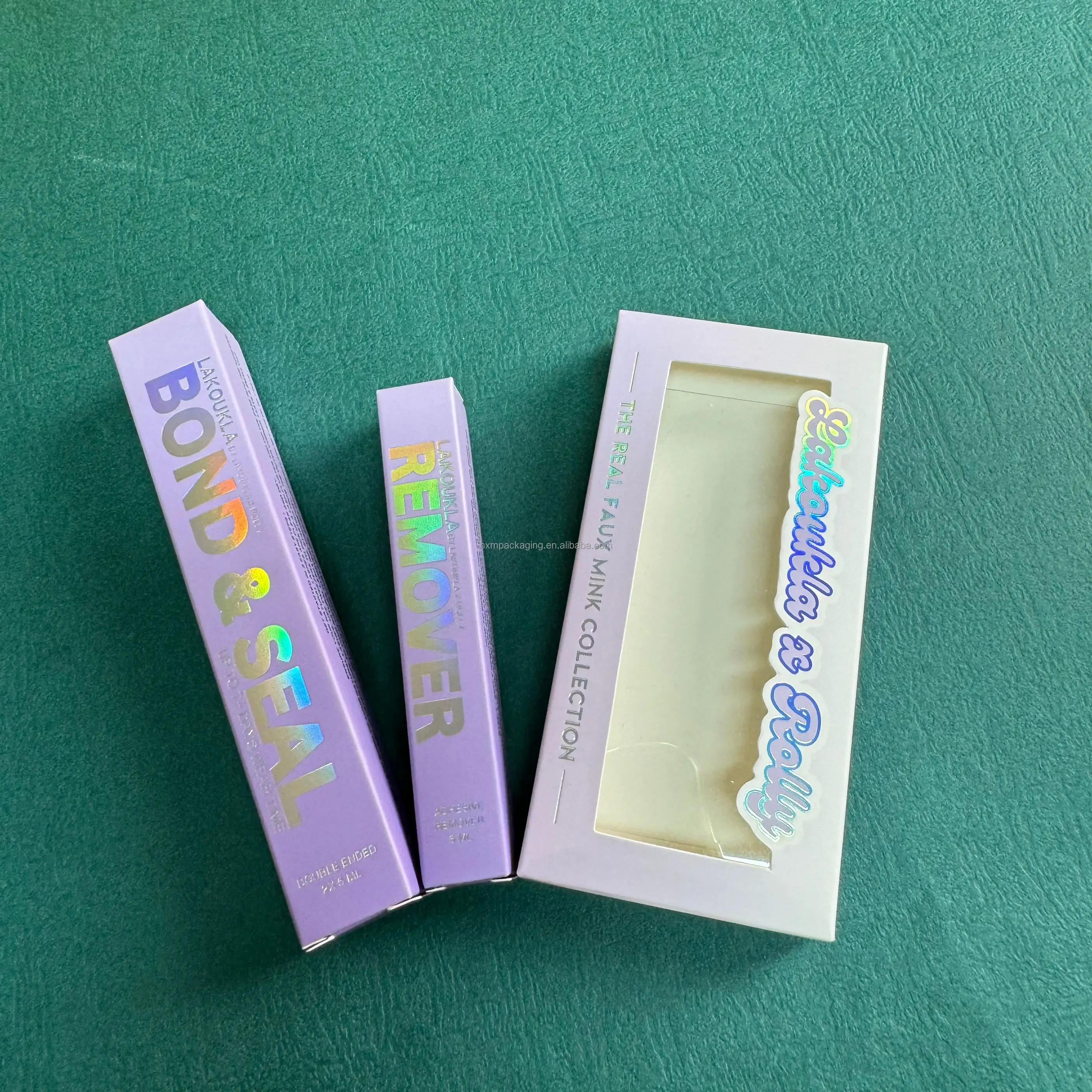Wholesale Paper Lashes Boxes Custom Logo Diy Empty Eyelashes Packaging Box and Tray Lash Extensions Boxes details