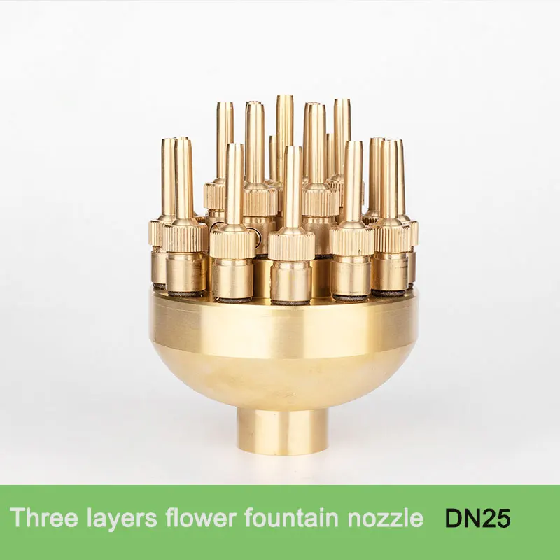 Hot Sale Adjustable Three Layer Stainless Steel Nozzle Garden Pond Dancing Fountain Spout for Sale Stone Garden Products manufacture