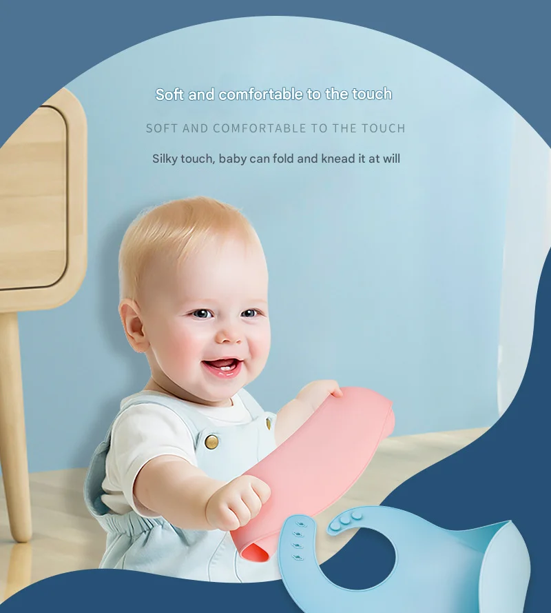 Cute Printed Kids Apron High Soft Silicone Baby Bibs Button Closure Eco-Friendly Washable Feeding Accessories Pack for Toddlers manufacture