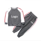 Clothing Boys Custom Logo Boy's Clothing Sets Casual Fashion Patchwork Sports Sets Cotton Fabric Boys Autumn Children Clothing