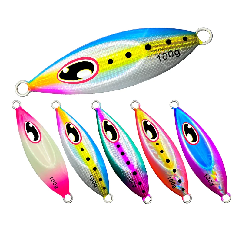 Wholesale seawater fishing metal fixture bait  hard glowing coastal slow spacing jigs metal bait