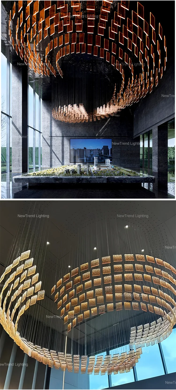 CPL-218 New Design Ndoor Decoration Hotel Villa Club Gallery Show Room Custom Large Chandelier details