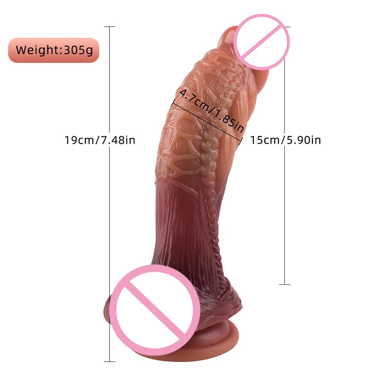 Inocowii Soft Realistic Dildo Large Silicone Penis Vagina Suction Cup