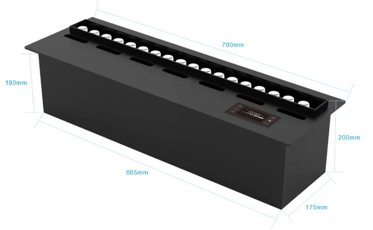 Electric Fireplace, 700MM, Steel - detail 4