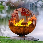 Fire Pit Sphere Cast Iron Metal Outdoor Furniture Steel Fire Globe