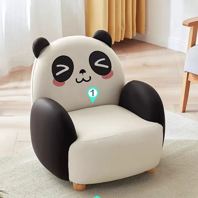 Kids Furniture Solid Wood Frame Lounger Fabric Seat Cute Animal Cheap Kids Sofa Mini Sofa Cartoon Upholster Chair