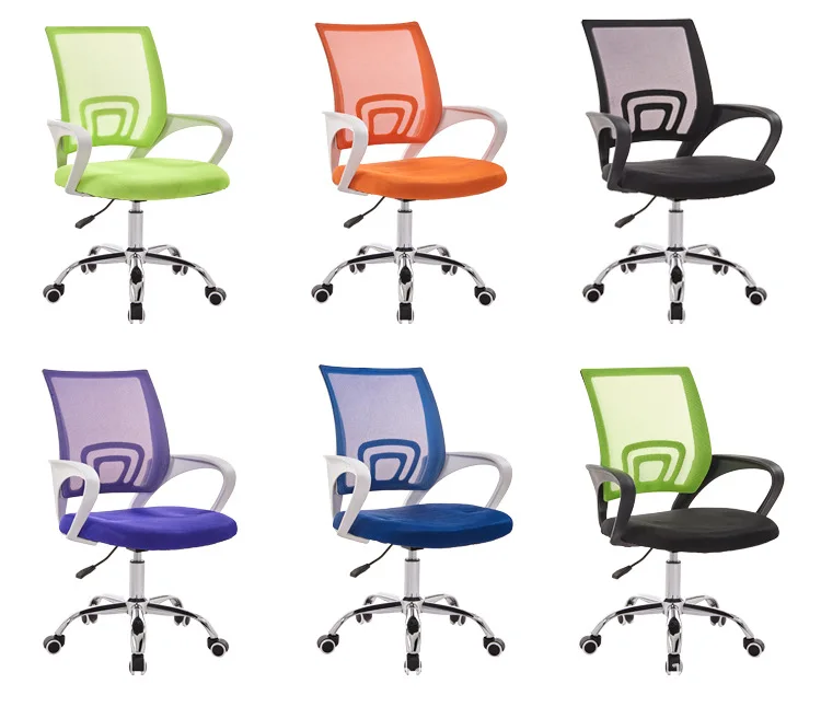 Hot Sale On Line Swivel Fabric Chair Cheap Price Black Mid-back Mesh Office Chair Computer Desk Chair