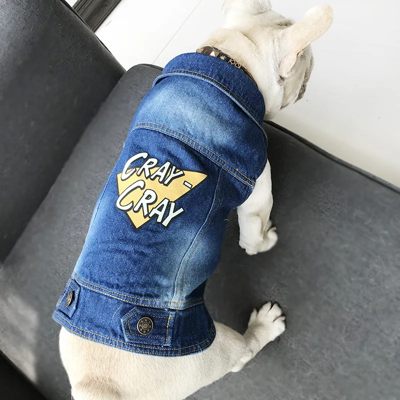 denim dog coats