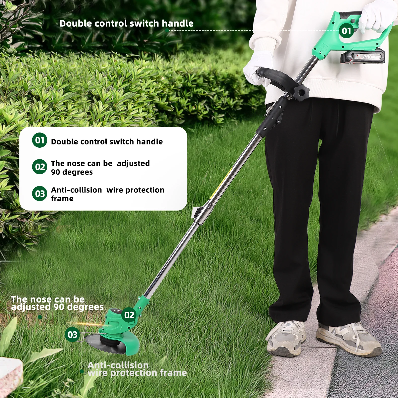 adjustable-electric-weeder-foldable-handle-cordless-electric-grass