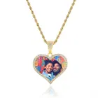 Micro Pave Custom Memory Photo Hip Hop Jewelry Micro Pave 5A CZ Medallions Picture Pendant Necklace