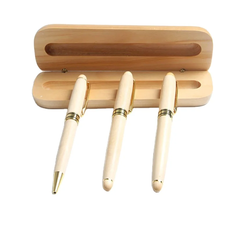 OEM Maple Wood Fountain Pen Metal-Cased with Gift Box Set for Writing Special Application