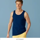Wholesale Custom Logo Tank Top Sleeveless Travel Vest Gym Tank Top Men's Cotton Blank Tank Tops