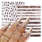 Nail Sticker Wholesale Popular Leopard Nail Sticker Sexy Wild Animal 3d Art Nail Decal Decorations