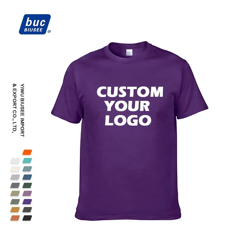 Men 100% Cotton Plain Blank Stock T Shirt Wholesale Custom Embroidery Logo T Shirt