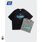 Wholesale OEM Online Shopping Men Streetwear Vintage Funny Printing Black T Shirts Custom Printing