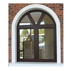 Window Thermal Break Aluminum Clad Wood Double Pane Tempered Glass Casement French Window