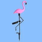 Garden 2021 QLM128 Hot Sale Metal Outdoor Garden Decoration Stake Solar Led Light Flamingo