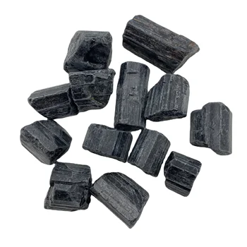 Wholesale natural rough tourmaline crystal tumble stone raw black tourmaline