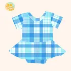 Kids Sets Lovely Baby Onesie Blue Plain Kids Pajamas Sets Short Sleeve Plus Size Baby Girl's 1 Piece Jumpsuit