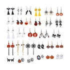 Earrings Scary Funny Skeleton Spider Pumpkin Drop Aretes Pendientes Ear Rings Brinco Jewelry Cute Stud Halloween Earrings