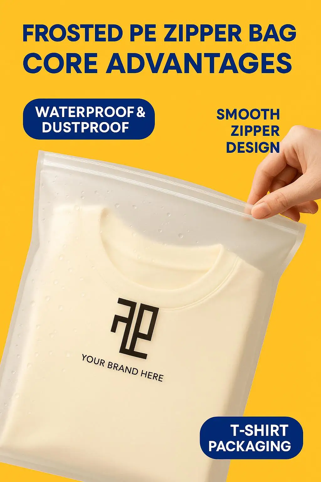 Custom Printed PVC Frosted Slider Pouch Reusable Gravure Printing for Clothing and Travel Packaging - detail 3
