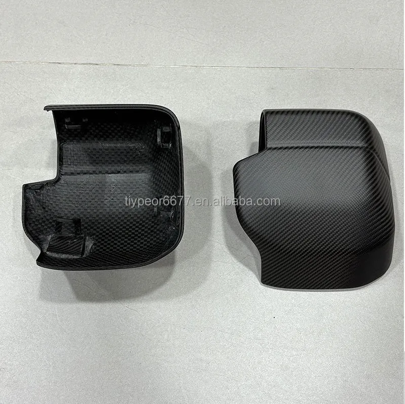 product tiypeor real dry carbon fiber front bumper body kits for land rover defender 2020 2025 auto headlamp frame spoiler side vents-7