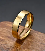 Factory price wholesale 18k gold plated tungsten carbide ring for men luxury jewelry wedding band ring