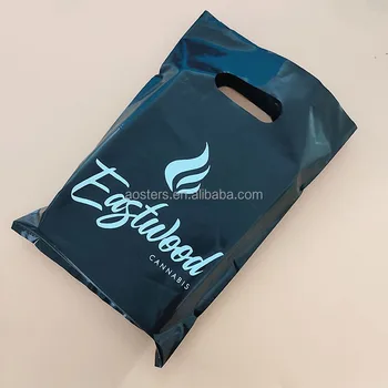 custom own logo printed pvc plastic shopping bag with handle die cut plastic shopping bag