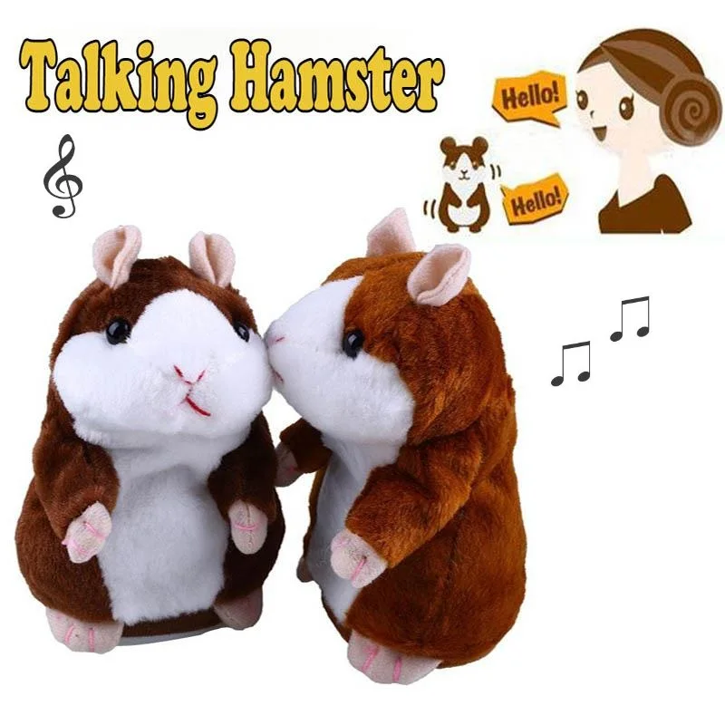 cute repeating talking plush hamster