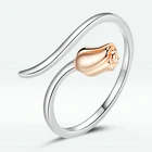 Sterling Silver S925 Silversilver Jewelry Ring A Rose Sterling Silver S925 Opening Ring With Simple Flowers