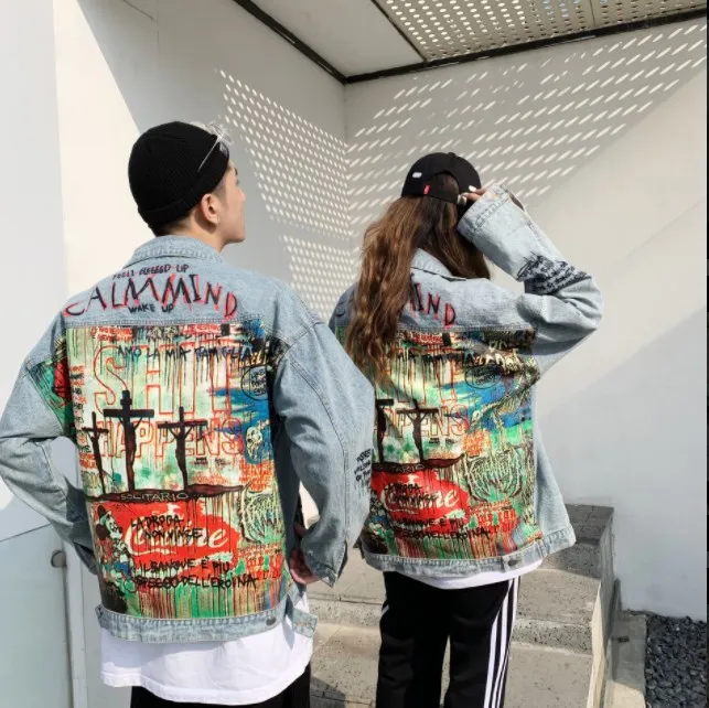 Wholesale Fashion Couple Denim Jacket 2021 Spring Autumn New