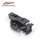 Hinge Hinge Hydraulic Fixed Plate Aluminum Frame Hydraulic Hinge Square Cup Hinge Black Hinge HB306 Temax Hardware